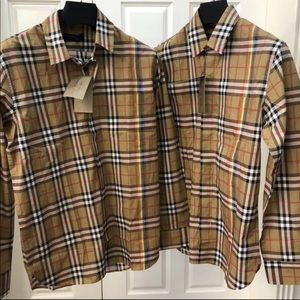 Bbr button down shirt with rainbow stripe